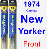 Front Wiper Blade Pack for 1974 Chrysler New Yorker - Hybrid