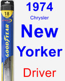 Driver Wiper Blade for 1974 Chrysler New Yorker - Hybrid