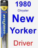 Driver Wiper Blade for 1980 Chrysler New Yorker - Hybrid