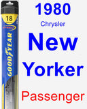 Passenger Wiper Blade for 1980 Chrysler New Yorker - Hybrid