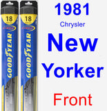 Front Wiper Blade Pack for 1981 Chrysler New Yorker - Hybrid