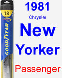 Passenger Wiper Blade for 1981 Chrysler New Yorker - Hybrid