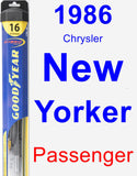 Passenger Wiper Blade for 1986 Chrysler New Yorker - Hybrid