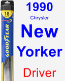 Driver Wiper Blade for 1990 Chrysler New Yorker - Hybrid