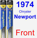 Front Wiper Blade Pack for 1974 Chrysler Newport - Hybrid
