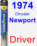 Driver Wiper Blade for 1974 Chrysler Newport - Hybrid