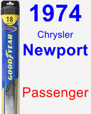 Passenger Wiper Blade for 1974 Chrysler Newport - Hybrid