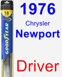 Driver Wiper Blade for 1976 Chrysler Newport - Hybrid