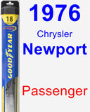 Passenger Wiper Blade for 1976 Chrysler Newport - Hybrid