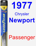 Passenger Wiper Blade for 1977 Chrysler Newport - Hybrid