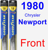 Front Wiper Blade Pack for 1980 Chrysler Newport - Hybrid