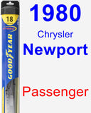 Passenger Wiper Blade for 1980 Chrysler Newport - Hybrid