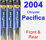 Front & Rear Wiper Blade Pack for 2004 Chrysler Pacifica - Hybrid