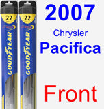 Front Wiper Blade Pack for 2007 Chrysler Pacifica - Hybrid