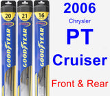 Front & Rear Wiper Blade Pack for 2006 Chrysler PT Cruiser - Hybrid