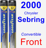 Front Wiper Blade Pack for 2000 Chrysler Sebring - Hybrid