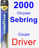 Driver Wiper Blade for 2000 Chrysler Sebring - Hybrid