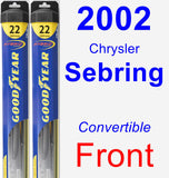 Front Wiper Blade Pack for 2002 Chrysler Sebring - Hybrid