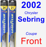 Front Wiper Blade Pack for 2002 Chrysler Sebring - Hybrid