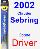 Driver Wiper Blade for 2002 Chrysler Sebring - Hybrid