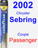 Passenger Wiper Blade for 2002 Chrysler Sebring - Hybrid