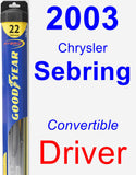 Driver Wiper Blade for 2003 Chrysler Sebring - Hybrid