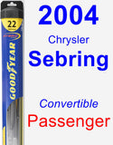 Passenger Wiper Blade for 2004 Chrysler Sebring - Hybrid