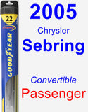 Passenger Wiper Blade for 2005 Chrysler Sebring - Hybrid