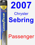 Passenger Wiper Blade for 2007 Chrysler Sebring - Hybrid