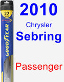 Passenger Wiper Blade for 2010 Chrysler Sebring - Hybrid