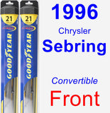 Front Wiper Blade Pack for 1996 Chrysler Sebring - Hybrid