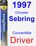 Driver Wiper Blade for 1997 Chrysler Sebring - Hybrid