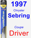 Driver Wiper Blade for 1997 Chrysler Sebring - Hybrid