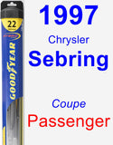 Passenger Wiper Blade for 1997 Chrysler Sebring - Hybrid