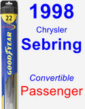 Passenger Wiper Blade for 1998 Chrysler Sebring - Hybrid