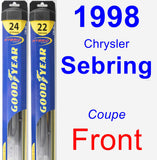 Front Wiper Blade Pack for 1998 Chrysler Sebring - Hybrid