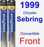 Front Wiper Blade Pack for 1999 Chrysler Sebring - Hybrid