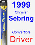 Driver Wiper Blade for 1999 Chrysler Sebring - Hybrid