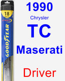 Driver Wiper Blade for 1990 Chrysler TC Maserati - Hybrid