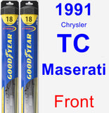 Front Wiper Blade Pack for 1991 Chrysler TC Maserati - Hybrid