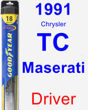 Driver Wiper Blade for 1991 Chrysler TC Maserati - Hybrid