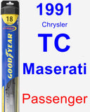 Passenger Wiper Blade for 1991 Chrysler TC Maserati - Hybrid