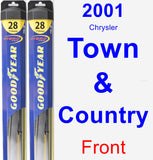 Front Wiper Blade Pack for 2001 Chrysler Town & Country - Hybrid