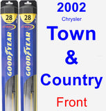 Front Wiper Blade Pack for 2002 Chrysler Town & Country - Hybrid