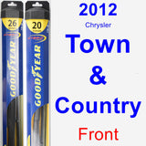 Front Wiper Blade Pack for 2012 Chrysler Town & Country - Hybrid