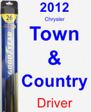 Driver Wiper Blade for 2012 Chrysler Town & Country - Hybrid