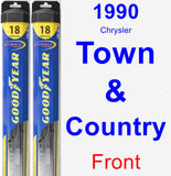 Front Wiper Blade Pack for 1990 Chrysler Town & Country - Hybrid