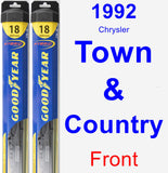 Front Wiper Blade Pack for 1992 Chrysler Town & Country - Hybrid