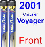 Front Wiper Blade Pack for 2001 Chrysler Voyager - Hybrid