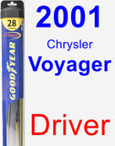 Driver Wiper Blade for 2001 Chrysler Voyager - Hybrid